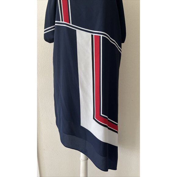 Joie Size Small Color-blocked Nautical EDYTE Dress Asymmetric Hem Navy $348 NEW - Picture 5 of 15